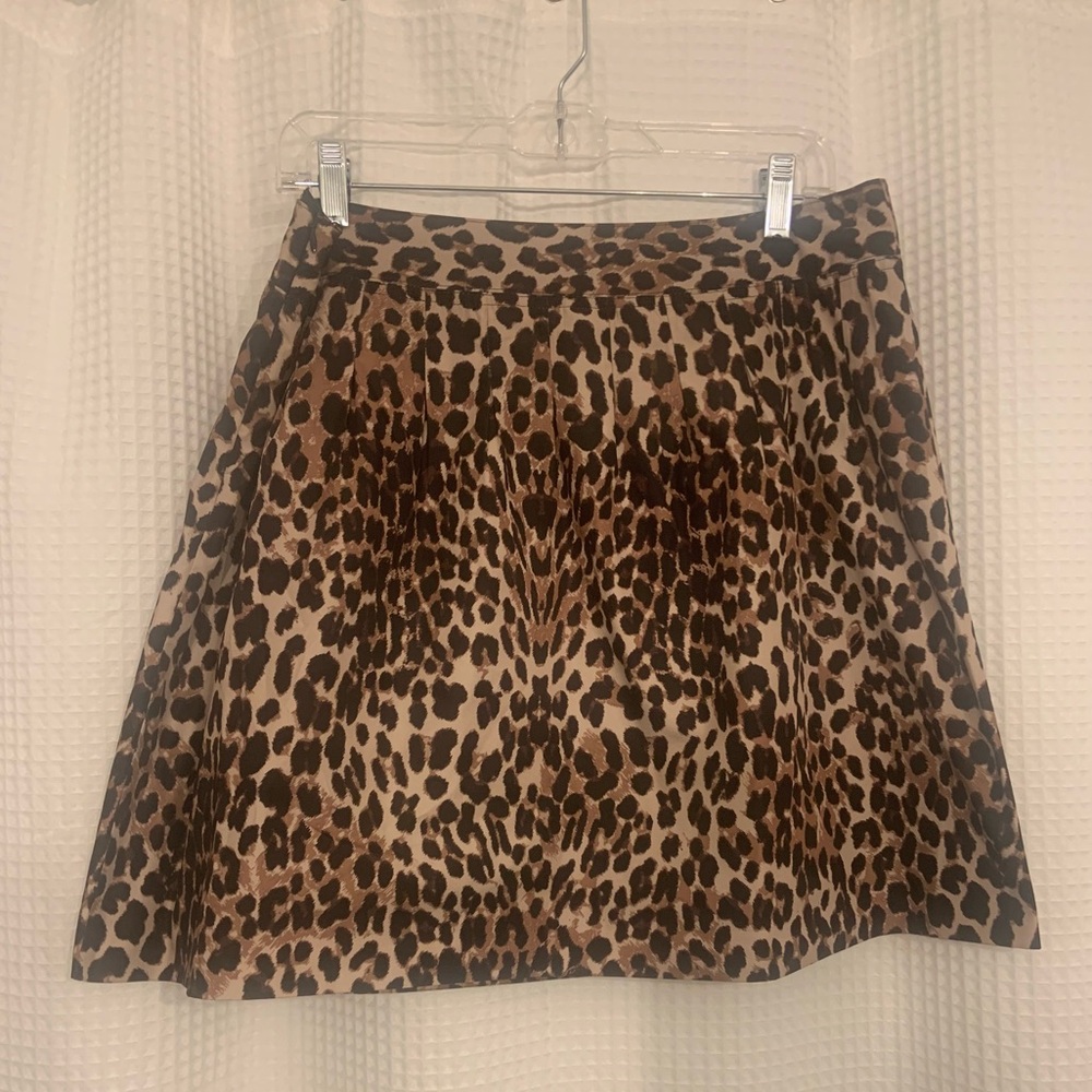 New York & Company Leopard Print Skater Skirt